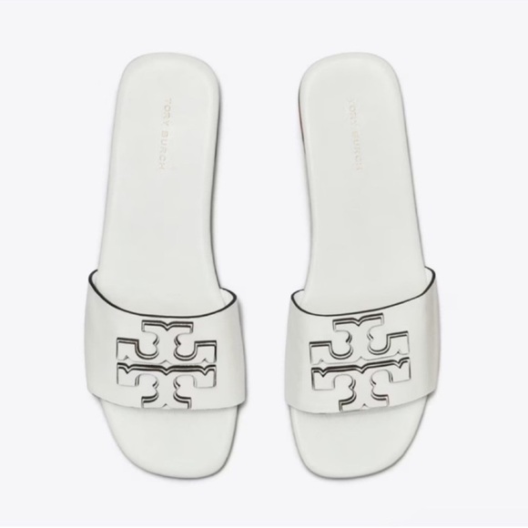 Tory Burch Ines Leather Slide Ivory s9 - Picture 7 of 8